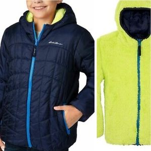 🔥 New NWT Boys 10 12 Eddie Bauer Jacket Coat Blue